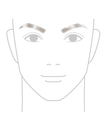 まだらな眉