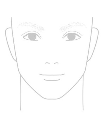全体的に薄い眉