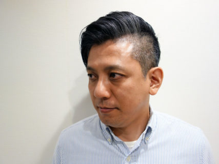 メンズヘアスタイル「メリハリ強めの2ブロック」